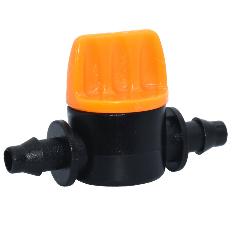 KESLA 가시 미니 밸브 차단 커플링 커넥터, 4/7mm 호스, 정원 물 관개 파이프 어댑터, 온실, 1/4 인치, 10 개