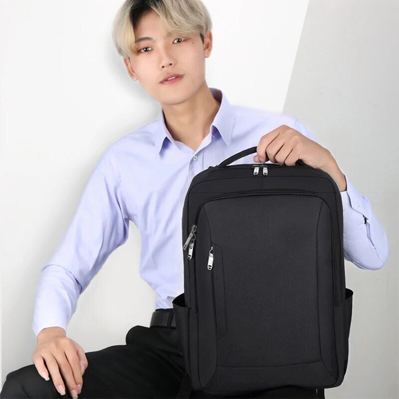 새로운 남성 패션 비즈니스 본격적인 어깨 가방 학생 학생 잘 생긴 간단한 다기능 대용량 컴퓨터 가방