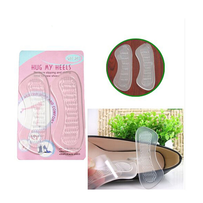 1Pairs Rearfoot Invisible Silicone Anti-Slip High Heel Cushions Heel Back Liner Shoes Silicone Insoles Shoe Cushion