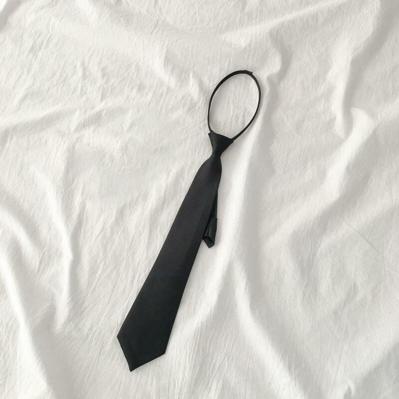 Unisex krawaty Retro jedwabisty wąski krawat Slim gładka damska muszka koreański styl prosty elegancki cały mecz modny krawat 2022