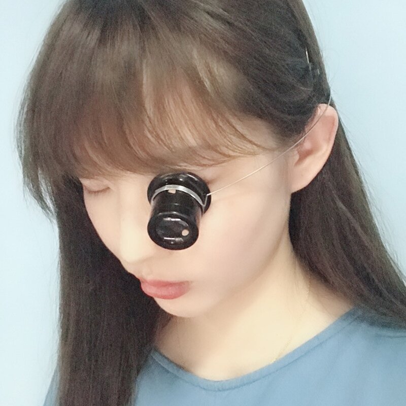 Jeweler Watch Magnifier Tool 3X 5X 10X 15X 20X Portable Monocular Magnifying Glass Loupe Lens for Eye Magnifier Len