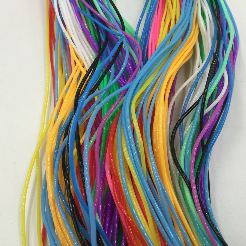 Cuerda trenzada de plástico de PVC para hacer joyas, hilo de colores para collar, pulsera, accesorios de bricolaje, 120 piezas