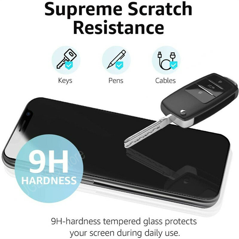 กระจกป้องกัน4ชิ้นสำหรับ iPhone 13 11 12 MINI 15 14 PRO MAX กระจกนิรภัยป้องกันหน้าจอสำหรับ iPhone 6S 7 8 PLUS XR XS MAX
