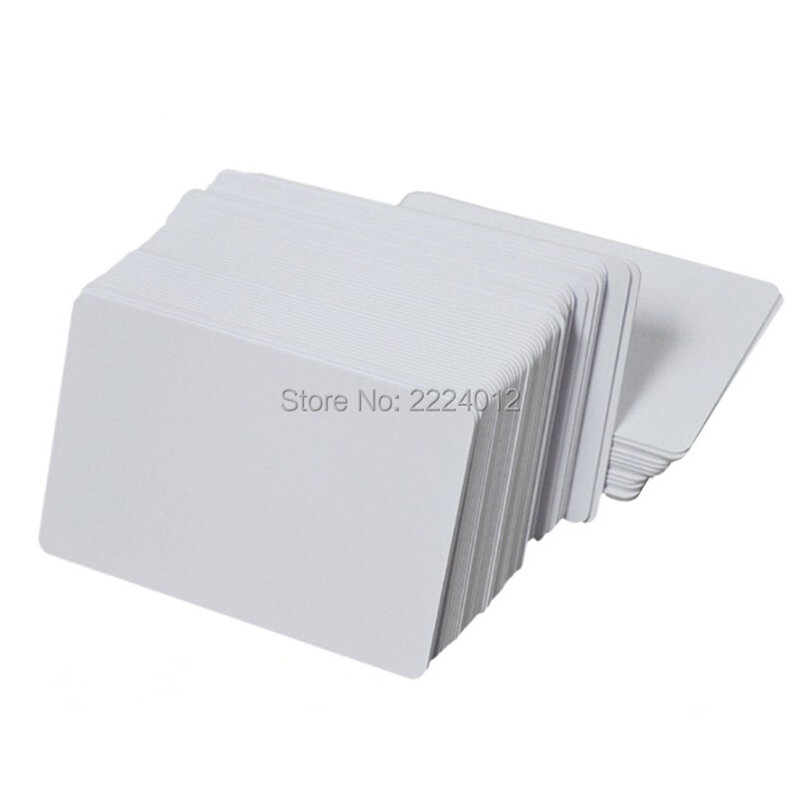 Premium Blank PVC Cards for ID Badge Printers Graphic Quality White Plastic CR80 30 Mil for Zebra, for Fargo Magicard Printers