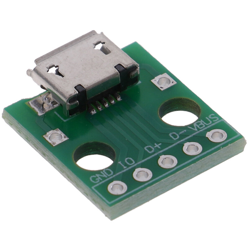 10 Stks/partij Micro Usb Naar Dip Adapter 5Pin Vrouwelijke Connector Pcb Converter Board Groothandel