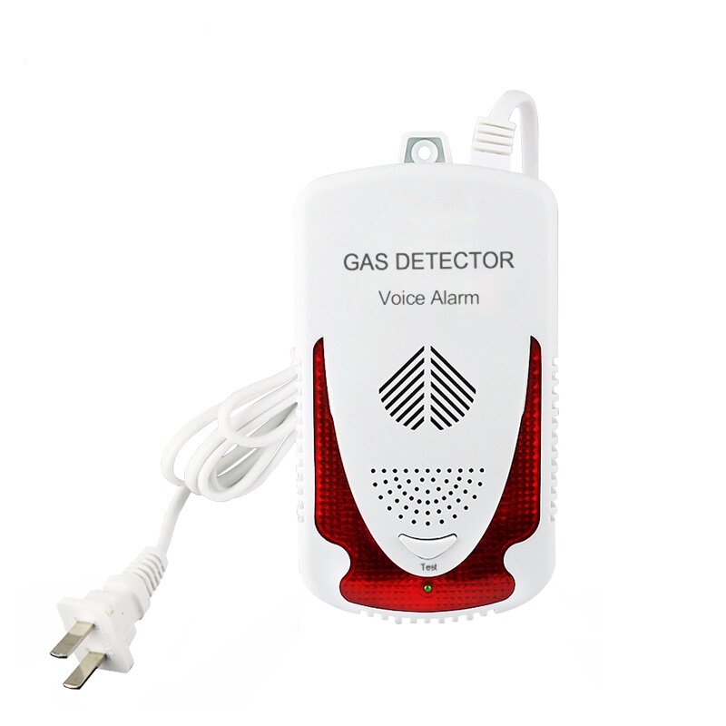 가스 누출 센서 감지기 드 가스 LPG 자연 경보 시스템 음성 경보, 스마트 홈 보안을 위한 DN15 조작기 밸브 포함