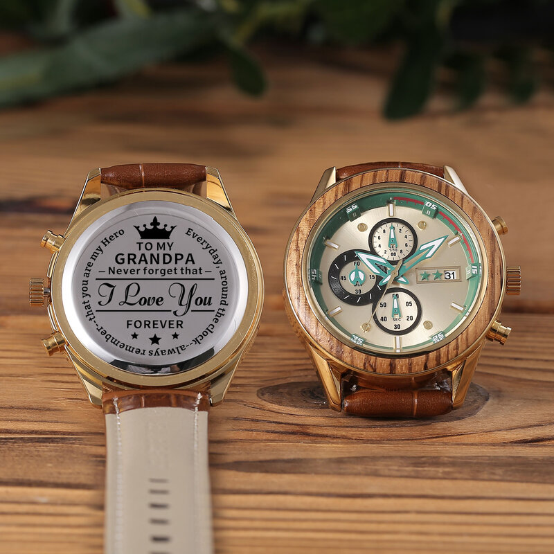 Zu Meinem opa-Mode Luxus Uhr Männer Einfache Casual Leder Uhren Herren Uhren