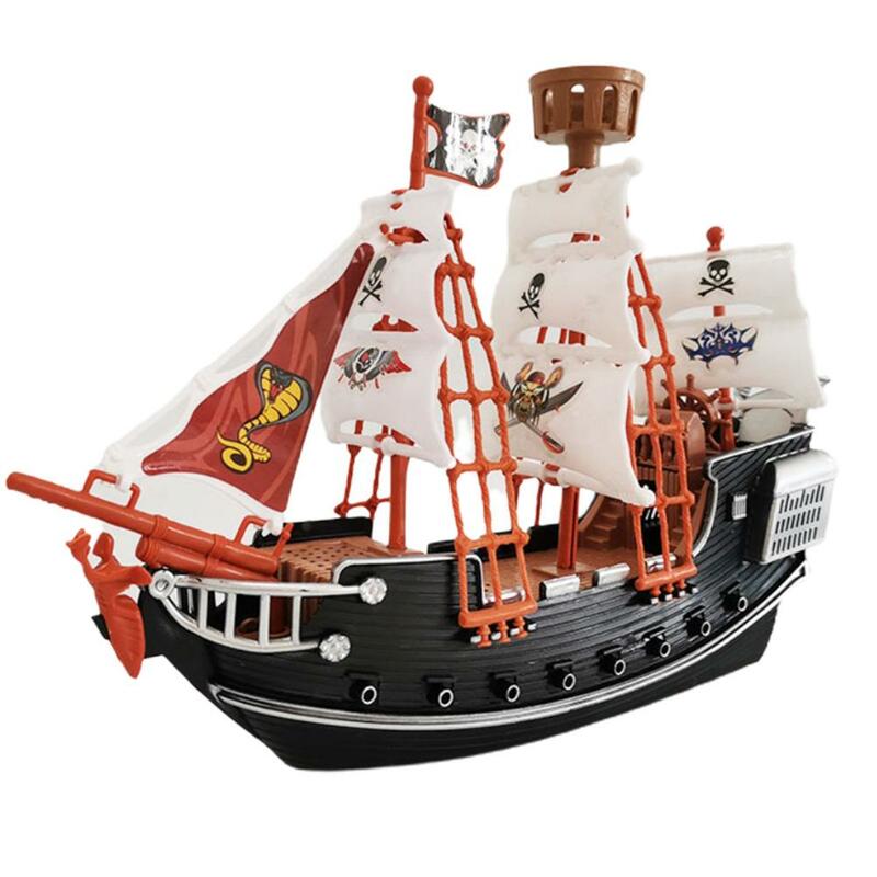 Barco Pirata creativo para niños, juguete de simulación, adornos de decoración del hogar, modelo de Barco Pirata duradero de seguridad para niños