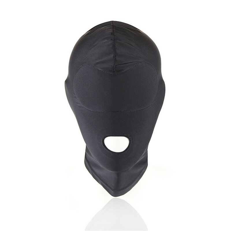 Fetysz M L 4 styl erotyczny maska kaptur seksowna bielizna otwarte płytki maska na oczy BDSM nakrycia głowy Cosplay niewolnik niewolnik intymne towary