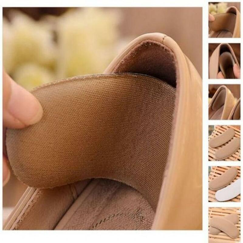 5 쌍 패브릭 끈적 끈적한 뒤꿈치 신발 스폰지 쿠션 깔창 패드 라이너