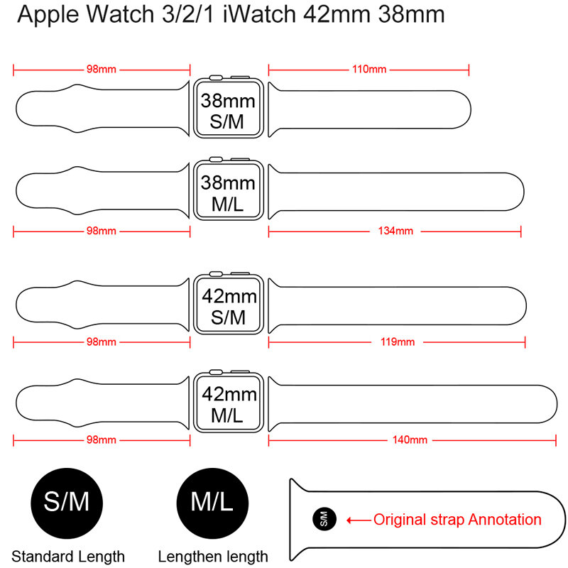 Sport Silicone Strap for Apple Watch Band 42mm 38mm bracelet Iwatch Correa Bracelet Pulseira 44mm/40mm Watchbands Accessories