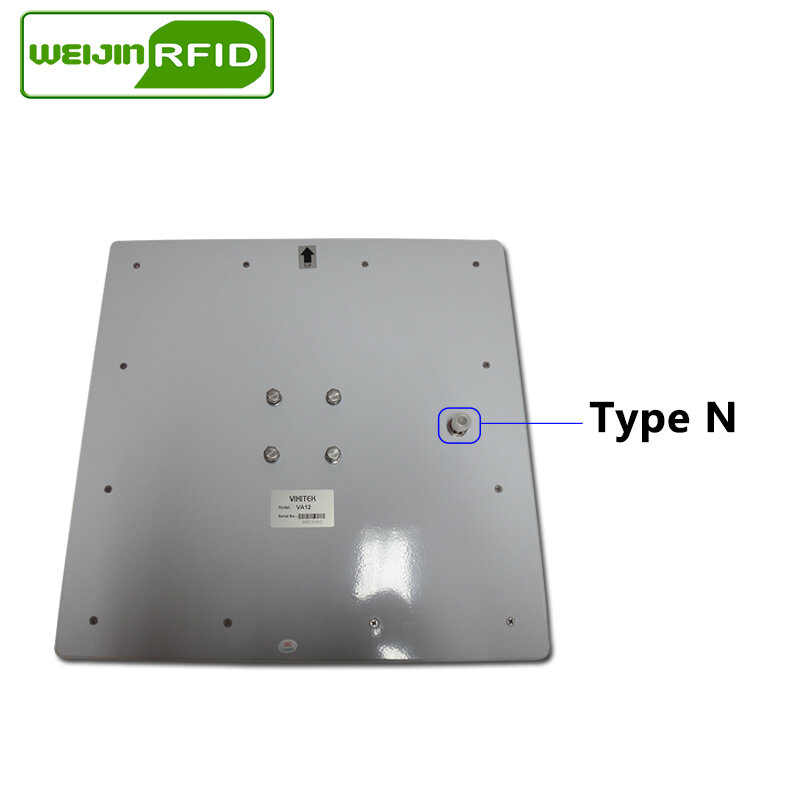 هوائي RFID UHF VIKITEK VA12 902-928MHz ، استقطاب دائري ، 12DBI ، مادة ABS من النوع N ، واجهة فائقة لمسافات طويلة
