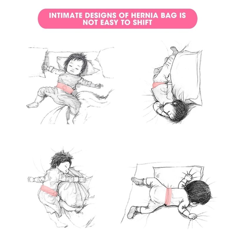 Cinturón de tratamiento de Hernia Umbilical, bolsa transpirable, correa elástica de algodón para bebés de 0 a 1 años, 2 unids/caja