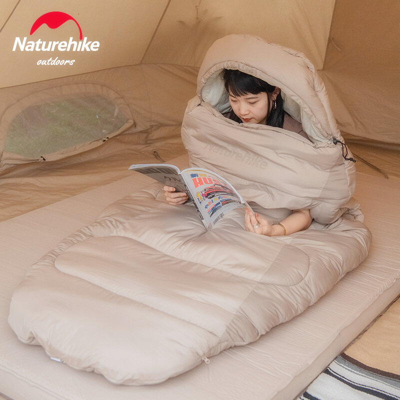 Naturehike-SACO DE dormir de invierno para adulto, ultraligero, portátil, lavable, para acampar