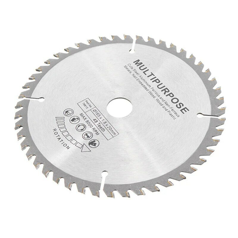 165mm 48 Teeth Circular Saw Blade Tungsten Steel Saw Blade for Woodworking Cutting Durable