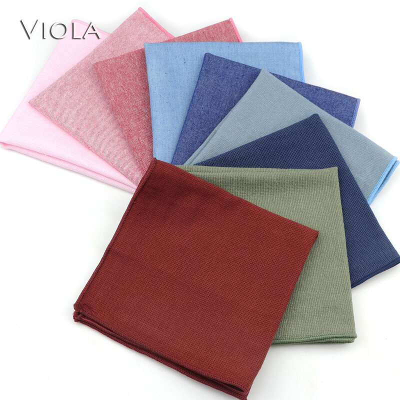 Pañuelo de algodón 100% para hombre y mujer, pañuelo de color rosa y azul de 22cm, estilo informal, ideal para fiesta, esmoquin, regalo