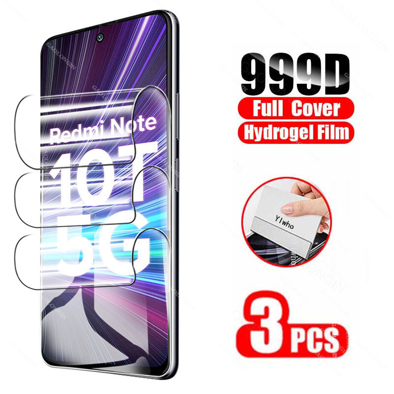 Redmi Note 10T Hydrogel Film For Xiaomi Redmi Note 10 Pro Screen protector + Camera Lens Glass On Redmy Note9 9s Pro Note9Pro