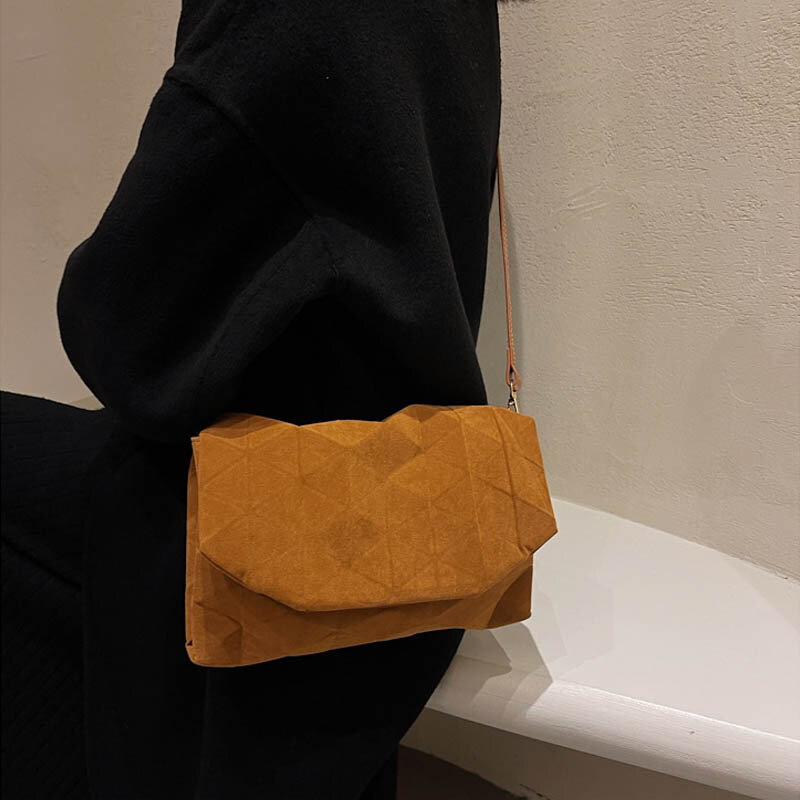 Luxury Women Handbag Clutches Nubuck Leather Shoulder Bags Designer Lingge Crossbody Bags Large-capacity Women Shopping Bag