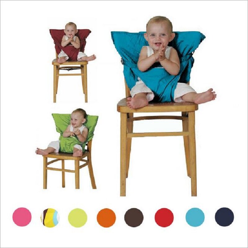 어린이 의자 여행용 접이식 아기 의자, 세탁 가능, 높은 식사 커버, 안전 벨트, 수유 베이비 케어 액세서리