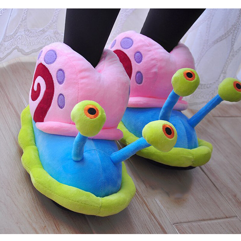 Cute Snail Slippers Funny Home Shoes Women Cartoon Cotton Slippers Christmas Women's Shoes Non-Slip Smooth Soles Factory Spot