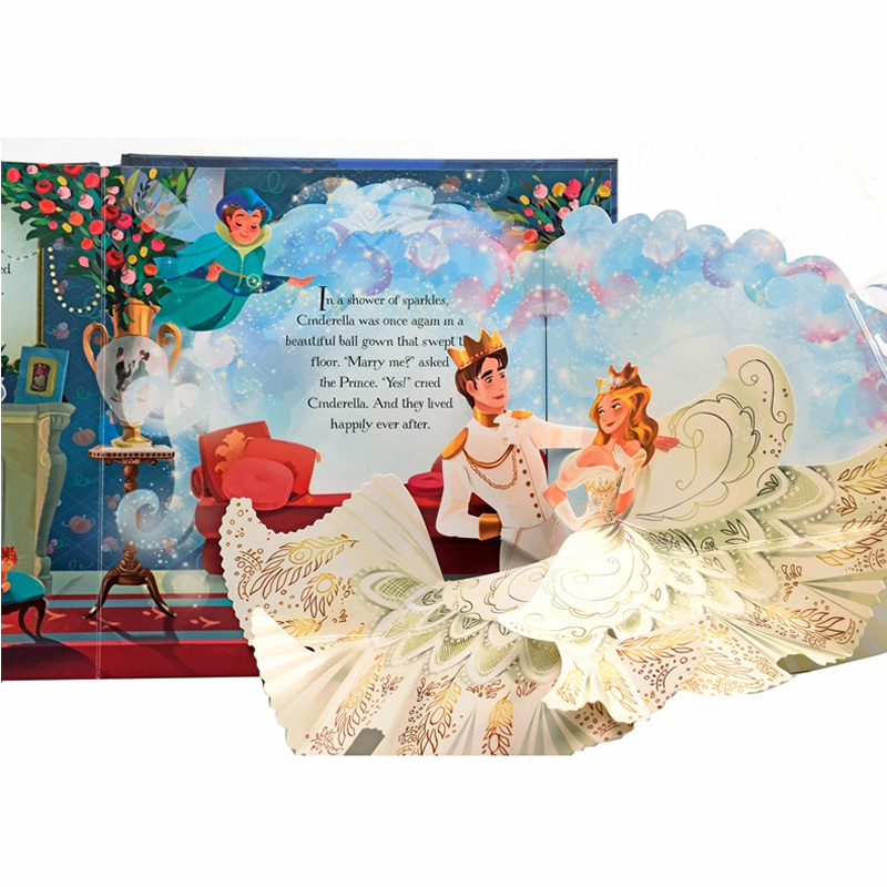 POP UP Fairy Tale Cinderella English Educational 3D Flap Picture Books Children Kids Reading Book