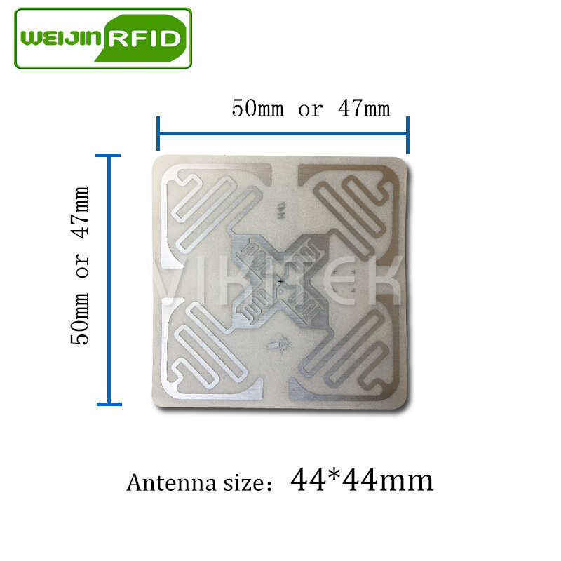UHF RFID علامة ملصقا Impinj H47 الرطب ترصيع 915mhz 900 868mhz 860-960MHZ EPCC1G2 6C الذكية لاصق السلبي RFID الكلمات التسمية