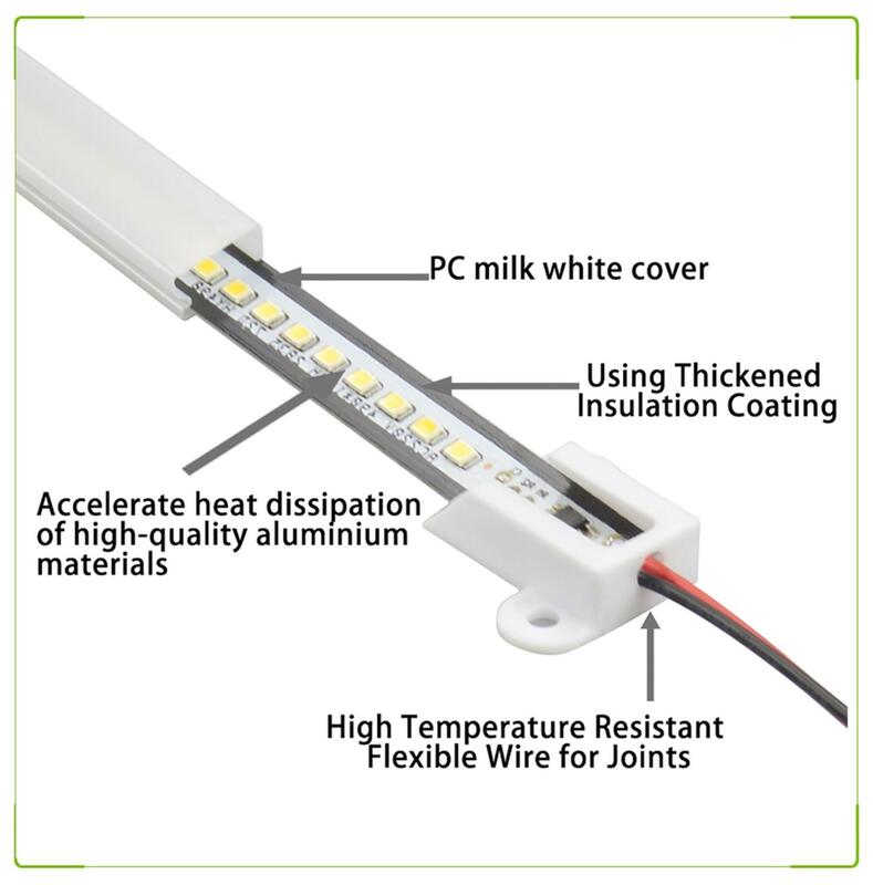400x 60cm 100x 50cm 200x 1.8m EU Plug LED Rigid Light Strip LED Fluorescent Floodlight Tube Bar Industries Showcase Display Lamp