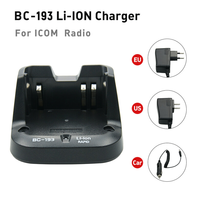 BC-193 Li-Ion Charger Cepat untuk ICOM BP-264 IC-F3011 F4011 F3101D IC-V80 IC-T70 IC-F27SR F4002 F3001 F4001 F4003 Dua Cara Radio