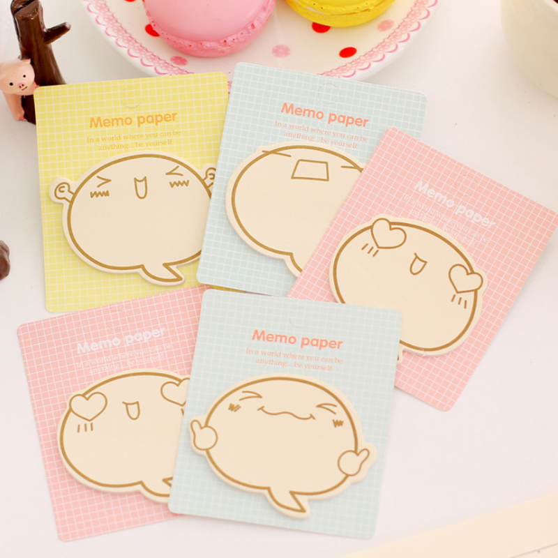 2pc Kawaii Message Planner Sticky Notes Tearable Notepad Memo Pad Scrapbook Office School Supplies Stationery Notebooks Stickers