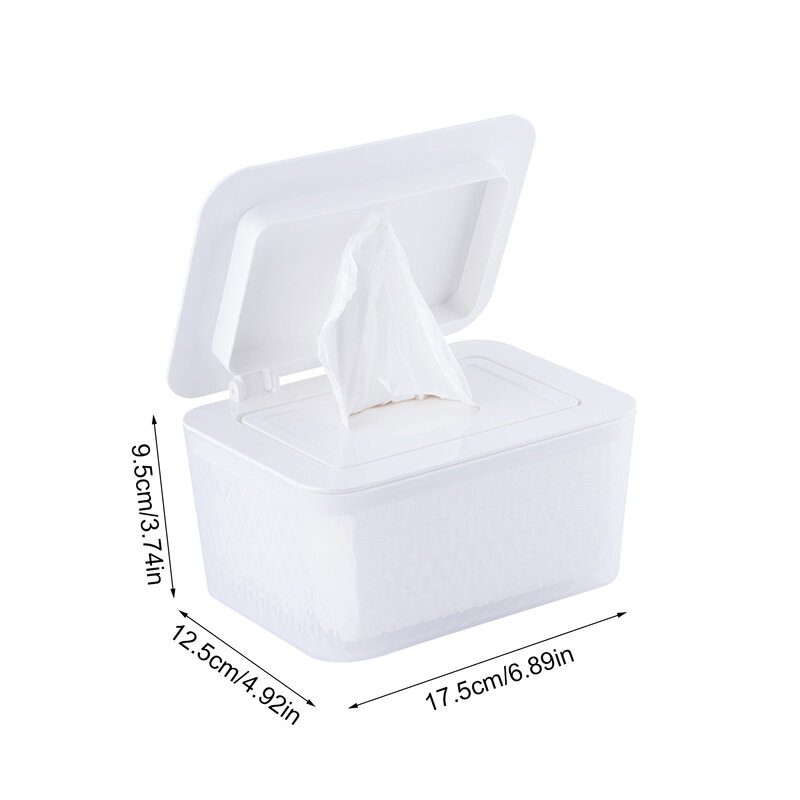 Dispensador de toallitas húmedas exquisito y Simple con tapa, caja de almacenamiento de pañuelos a prueba de polvo, hogar, oficina, tienda