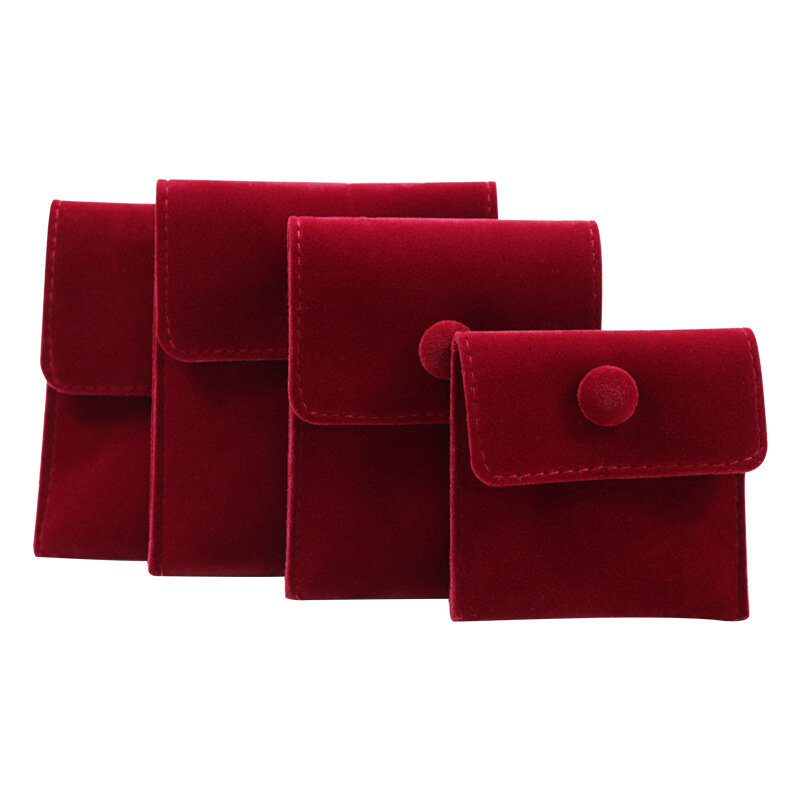 쥬얼리 파우치 포장 가방, 부드러운 벨벳 선물 팔찌 목걸이 귀걸이 반지 보관, 맞춤형 로고, 1 개