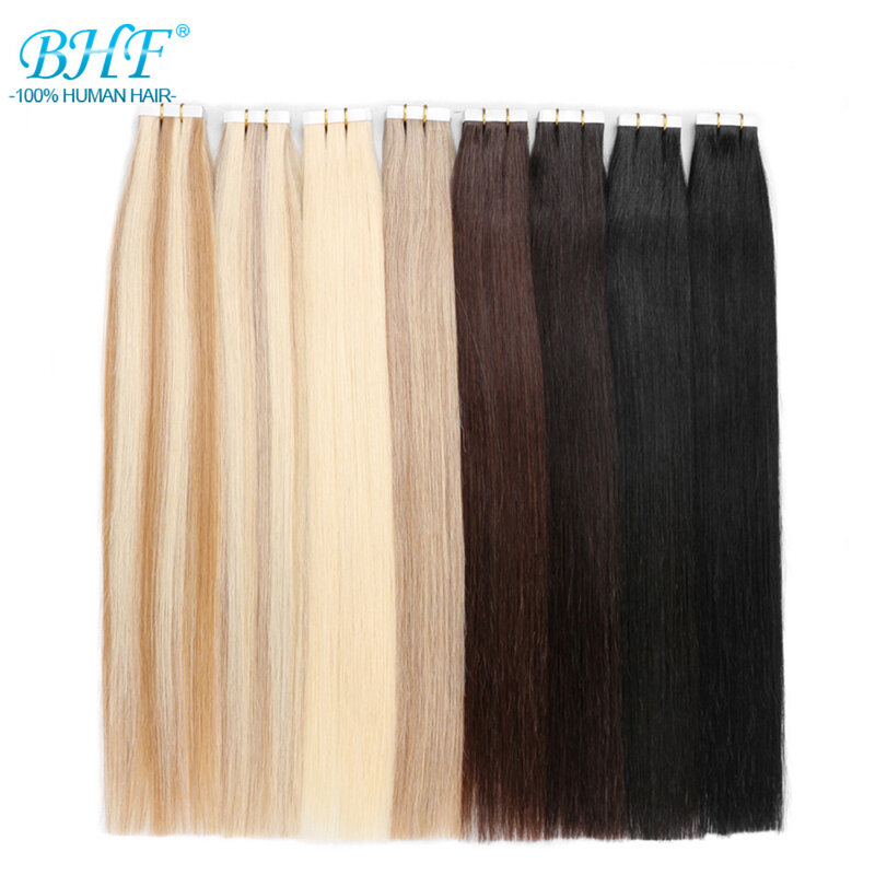 BHF лента в человеческих волосах для наращивания прямые 613 # светлая лента для наращивания 20 шт. Remy лента для наращивания волос