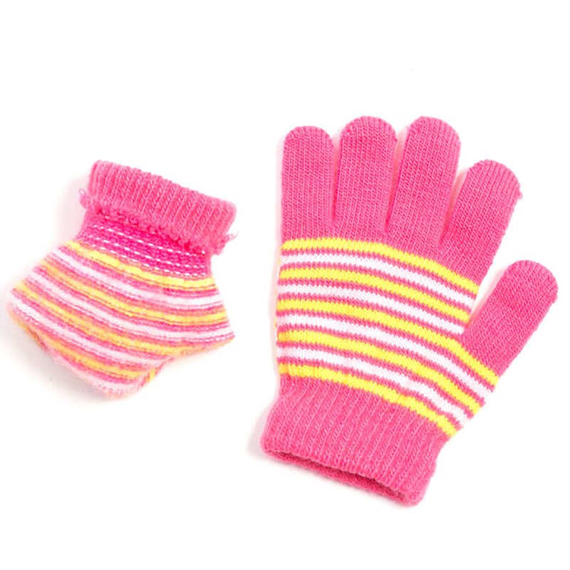 1-5 Jaar Kinderen Winter Warm Thicken Handschoenen Meisjes Jongens Kinderen Leuke Wanten Imitatie Volledige Vinger Handschoenen Перчатки Детские