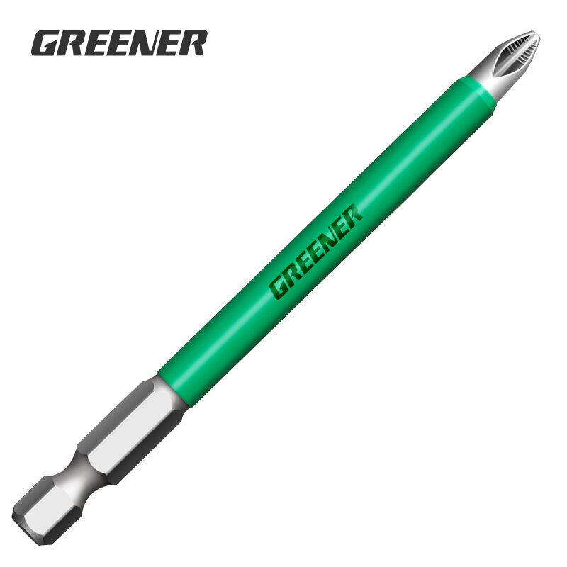 Mais verde Anti Slip Magnetic Batch Head Cross, alta dureza, parafuso de broca de mão, chave de fenda elétrica, 25mm, 50mm, 65mm, 70mm, 90mm, 150mm, PH2