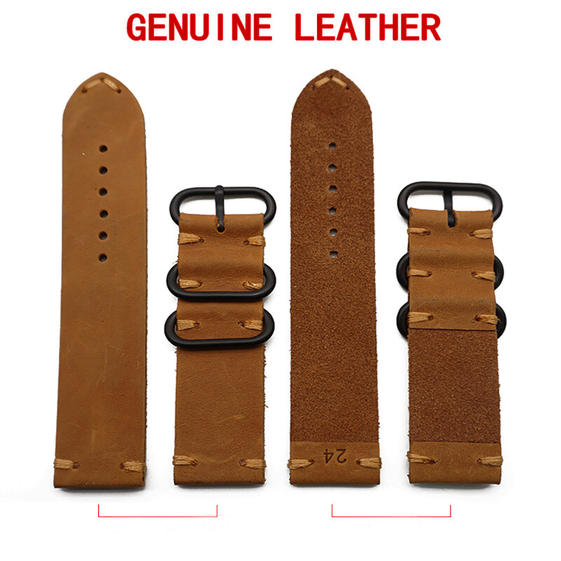 Genuine Leather Loop Strap For Apple watch Band 44mm 42mm Leather Loop Bracelet iwatch 5 4 3 2 Accessories