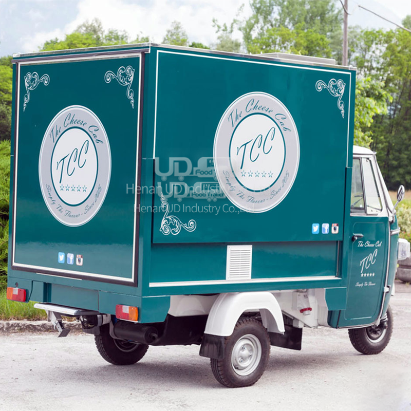 Electric Gas Mobile Food Cart 3 Wheels Ice Cream Food Truck for Sale New