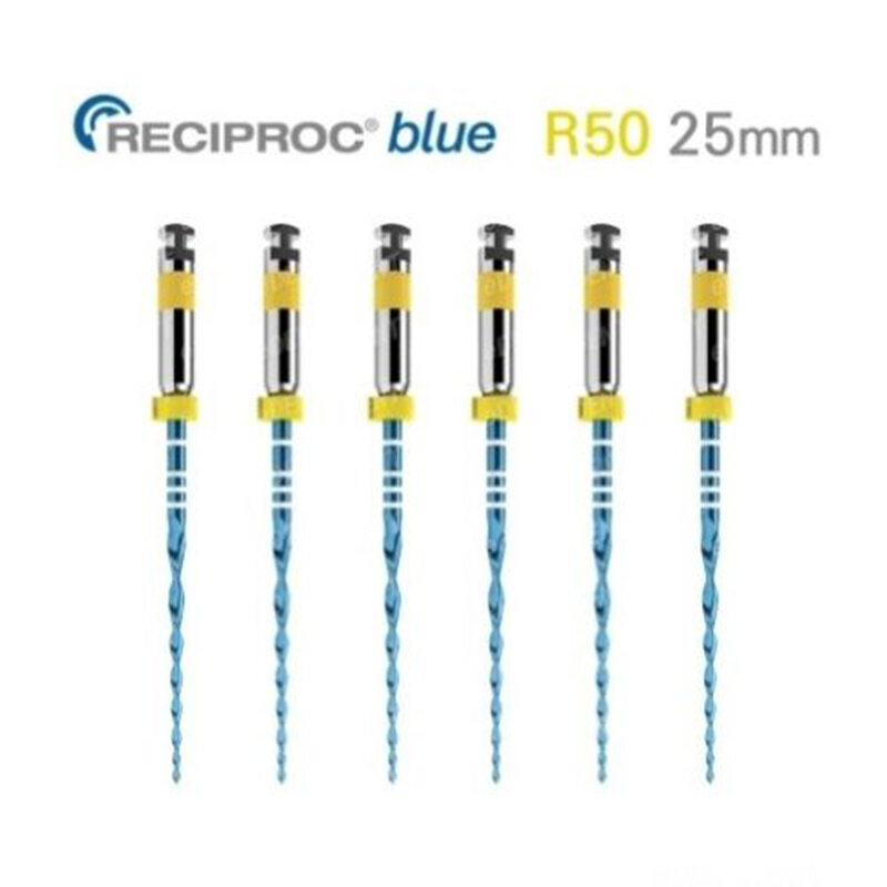 6ภาพฟัน Reciproc แฟ้มทันตกรรมสีฟ้าความร้อน R50 21มม.ทางการแพทย์สำหรับทันตแพทย์ Endo อุปกรณ์เครื่องมือ