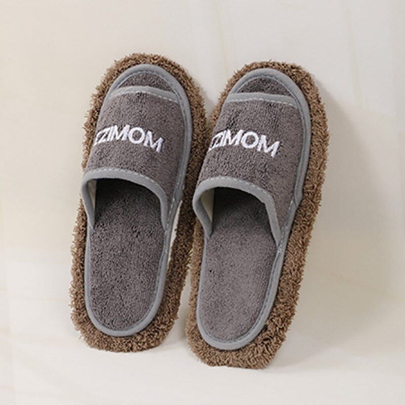 Pantofole da uomo pantofole da pavimento lavabili rimovibili di nuovo Design invernale pantofole da donna in microfibra per la pulizia della polvere