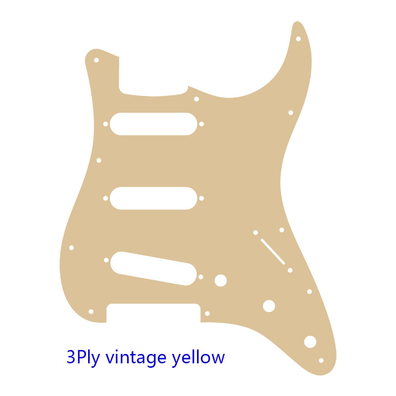 Pleroo – pièces de guitare personnalisées, plaque à gratter Standard Strat St SSS, 62 ans, 11 trous de vis