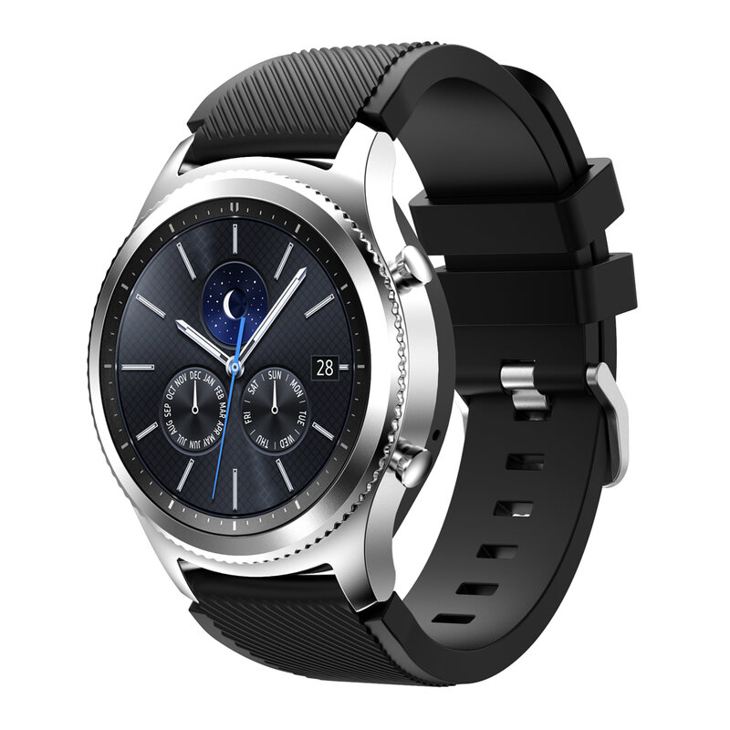 Correa de silicona para Samsung Galaxy Watch, pulsera deportiva de 20mm, 22mm, 5, 6, 4, 3, 46mm, 42mm, active 2, Gear s3 Frontier, Huawei GT 2, 2E