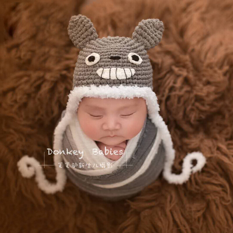 Bebê recém-nascido fotografia adereços roupas recém-nascido pano de envolvimento do bebê pano gradiente cor tie-dye borla envolvido