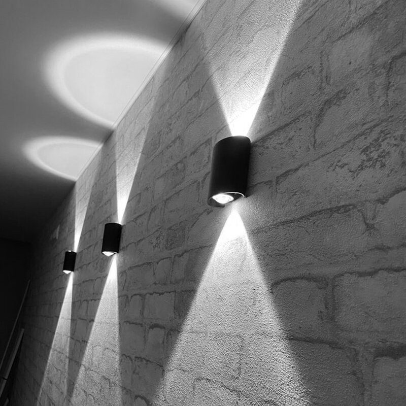 IP65 LED Lampu Dinding Luar Ruangan Tahan Air Lampu Taman Aluminium AC86-265 Dalam Ruangan Kamar Tidur Ruang Tamu Tangga Lampu Dinding