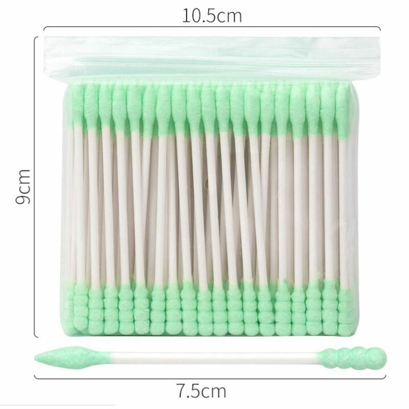 100Pcs Double Head Cotton Swab Women Eyelash Extension Makeup Cotton Buds Tip Medical Wood Sticks Nose Ears Cleaning Tools