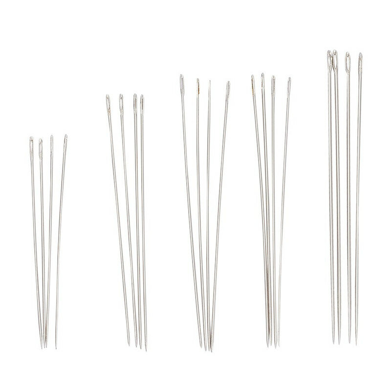 5-10 bolsas de agujas para abalorios, herramientas para la fabricación de joyas DIY, accesorios, 40 ~ 55x0,45 ~ 0,7mm, agujero: 0,3 ~ 0,5mm; Alrededor de 25 unids/bolsa