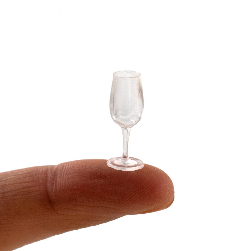 4Pcs 1/12 Dollhouse Miniatuur Wijnglas Mini Goblet Cup Speelgoed Voor Ob11 Bjd Blythe Decoratie Poppenhuis Accessoires
