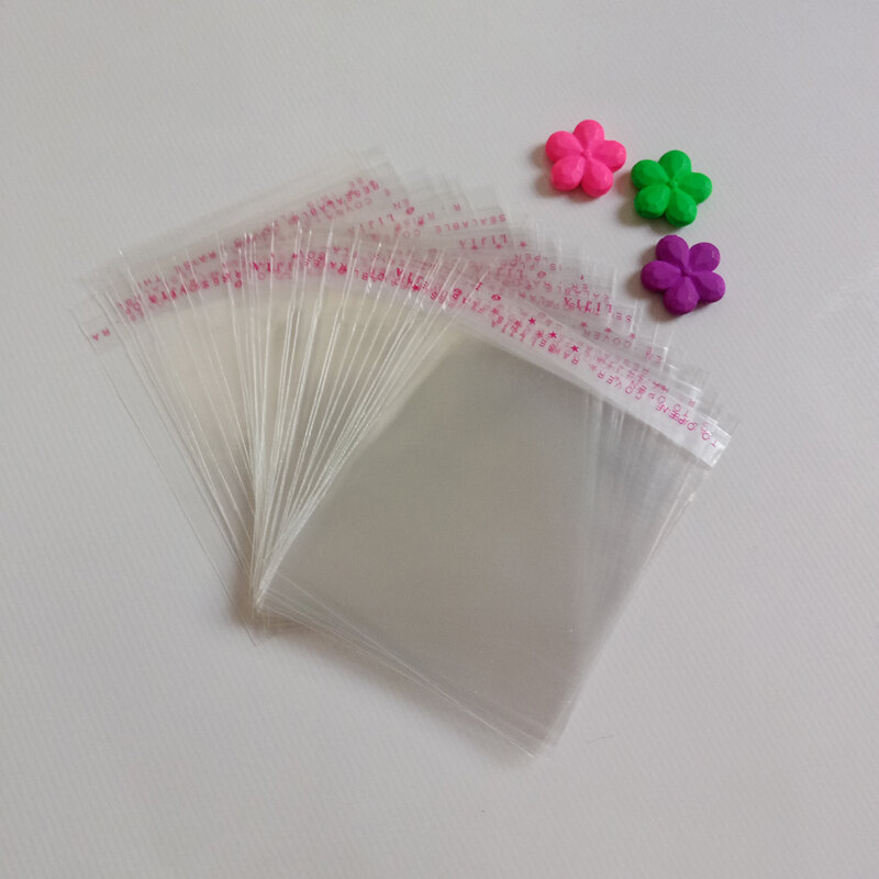 1000 stücke Zellophan Taschen Verpackung Opp Beutel Selbst Klebe Klar Transparente Beutel für Schmuck Beutel Kunststoff Display Verpackung Tasche