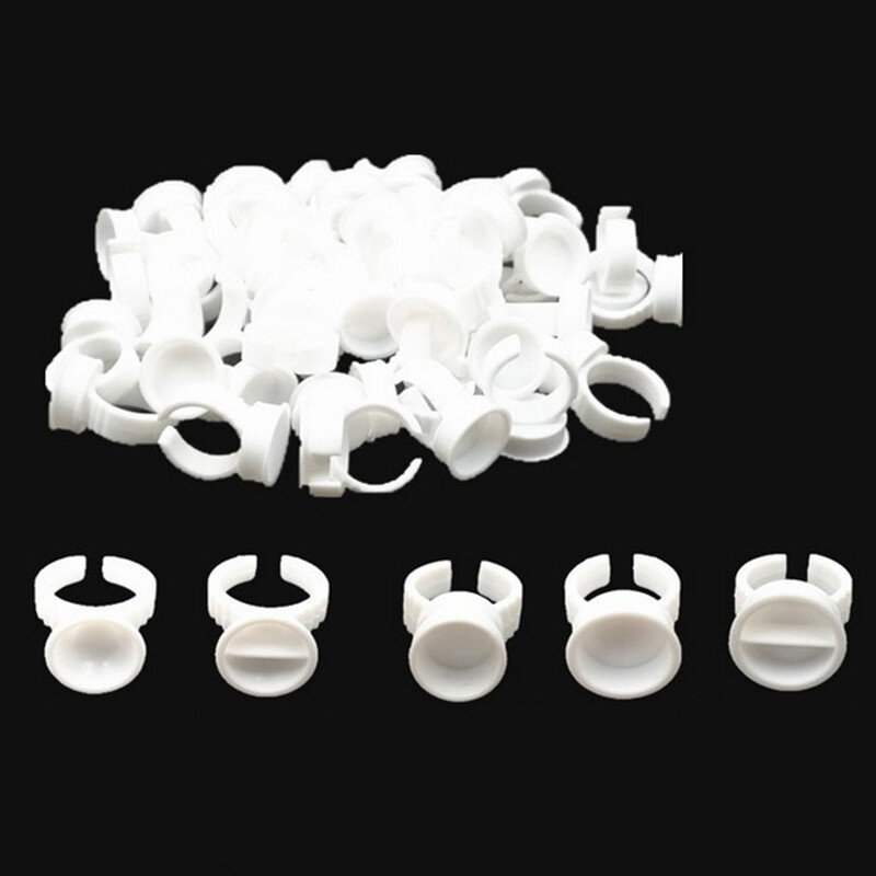 30pcs Plastic Tattoo Ink Ring for Eyebrow Permanent Makeup All Sizes white Tattoo Ink Holders Tattoo accessory tattoo supply