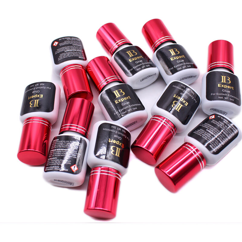 5ml Korea IB Ibeauty Expert Glue for Eyelash Extensions Original IB Wine Red Cap Lash Glue False Eyelash Adhesive Private Logo