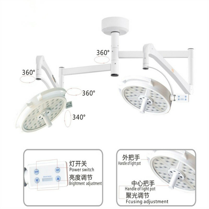 Светодиодный светильник для хирургического осмотра 108WX, лампа без тени для хирургии, зубного импланта, освесветильник для операций в домашних животных