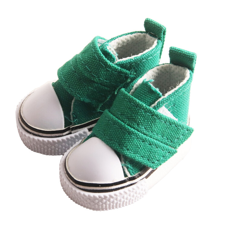 Sepatu Boneka Kanvas 5Cm Top Tinggi untuk Aksesori Boneka BJD & EXO 1/6 Sneakers Permen Velcro Sepatu Boneka DIY Mini untuk Boneka Anak Perempuan 14 Inci